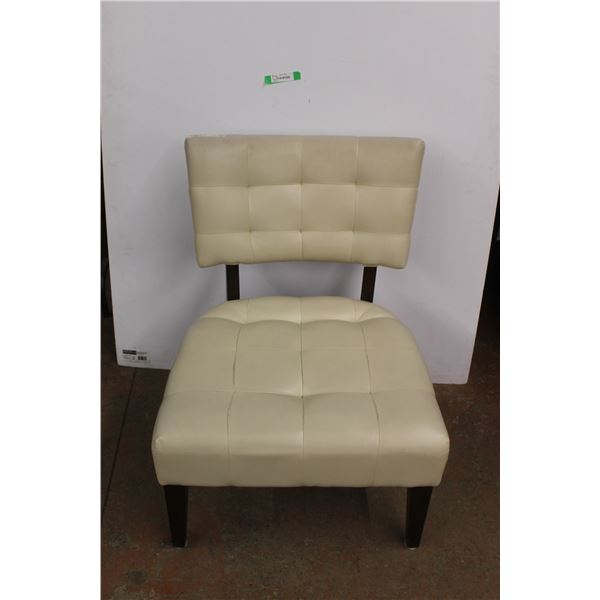 *Faux Leather Side Chair 34'' x 30'' x 26 1/2'' - Some Damage