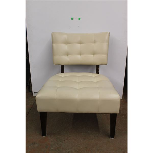*Faux Leather Side Chair 34'' x 30'' x 26 1/2'' - Some Damage