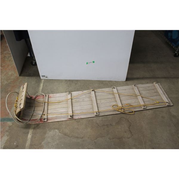**Wooden Sleigh 72'' x 13'' x 15''