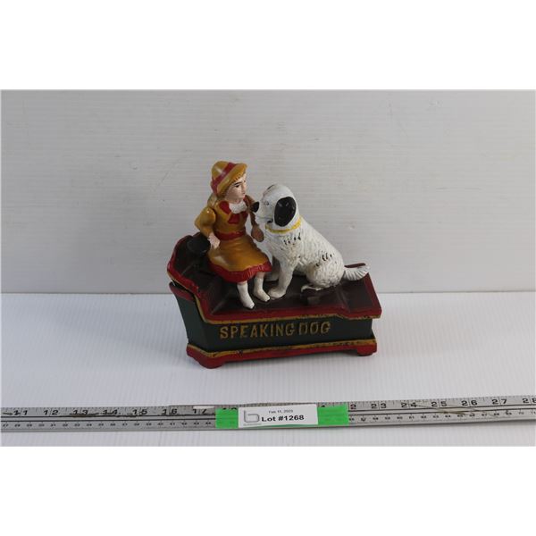 Cast Iron Speaking Dog Mechanical Bank