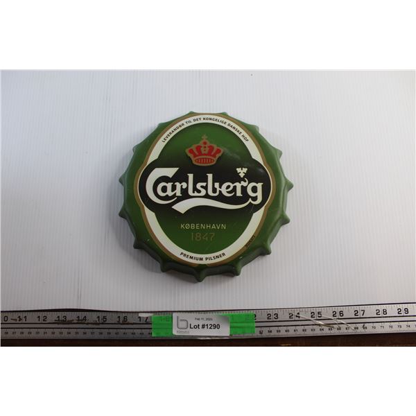 9'' Carlsberg Bottle Cap Sign