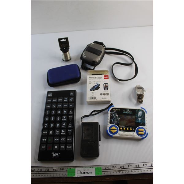 Wire, Large Remote, Wireless MP3 Player, Quartz Watch, Electronic Casper Game and Misc.