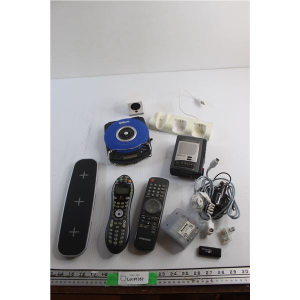 Charging Pad & Station. Remotes, CD Player, Webcam, Portable Radio - As Is and Misc.