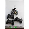 Image 1 : (3) Sony DualShock 3 Wireless Controllers and Nintendo GameCube Controller - As Is