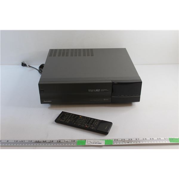 Mitsubishi VHS Cassette Recorder with Remote - As Is