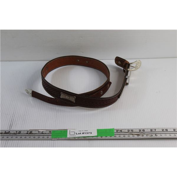 30'' Leather Western Cowboy Belt