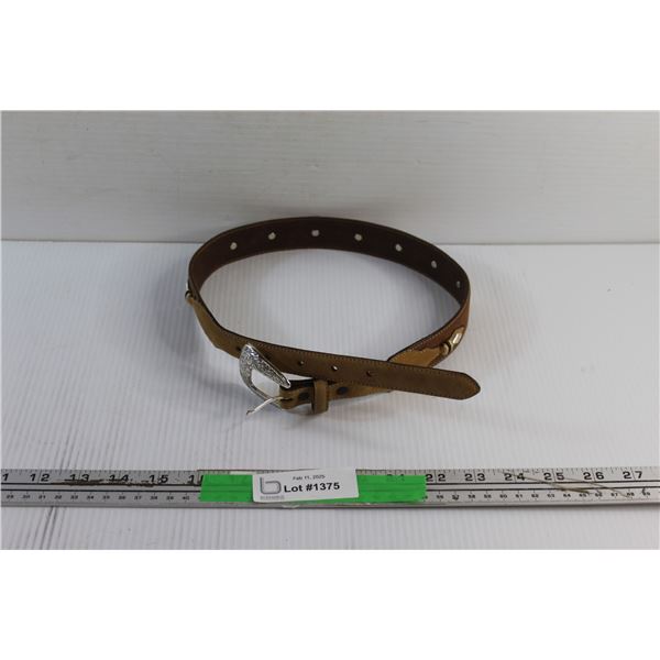 26'' Leather Like Western Cowboy Belt
