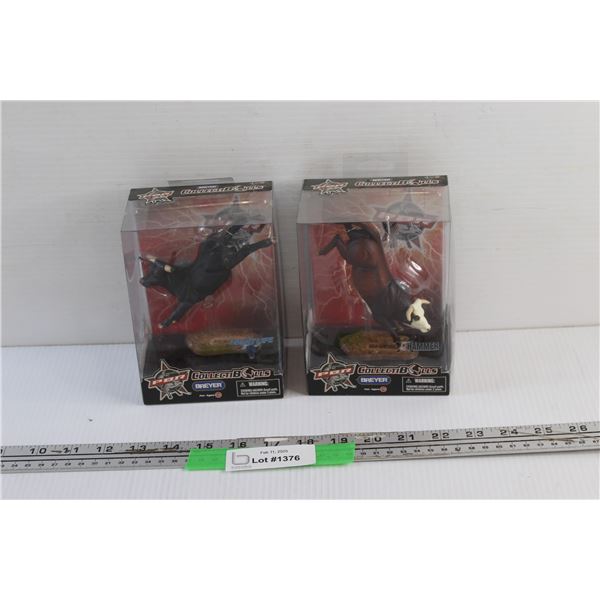 (2) PBR CollectiBulls Figures - Hammer and Night Life - Sealed
