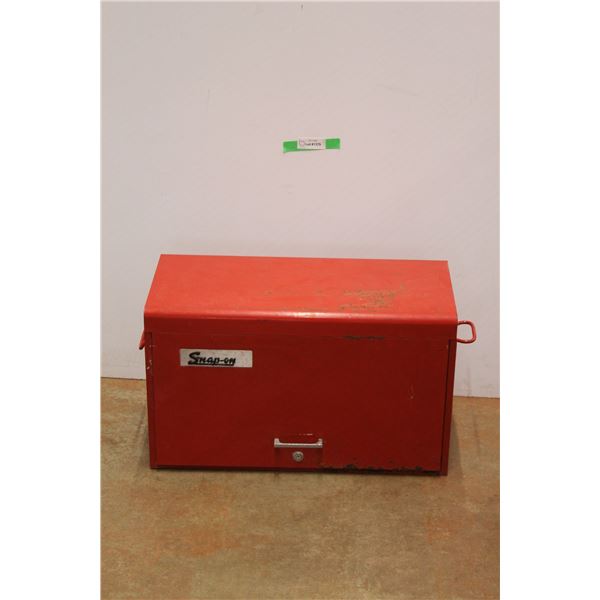 *Large Snap On Metal Tool Box 25 1/2'' x 15'' x 12'' , Metal Files, Box Cutter, Screwdrivers, Light 