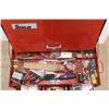 Image 5 : *Large Snap On Metal Tool Box 25 1/2'' x 15'' x 12'' , Metal Files, Box Cutter, Screwdrivers, Light 
