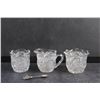 Image 3 : Crystal Cream & Sugar Set - Some Damage