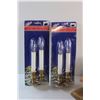 Image 2 : (4) Battery Operated Candle Lights and (3) 12'' x 12'' Cushions