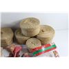 Image 3 : Christmas Decor and (8) Wicker Baskets with Lids
