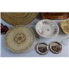 Image 5 : Ceramic Plates, Bowls, Glass Bell, Oil Lamps, Metal Coaster, Serving Platter and Tray