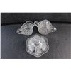 Image 4 : Crystal Cream & Sugar Set and Lidded Butter Dish