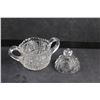Image 6 : Crystal Cream & Sugar Set and Lidded Butter Dish