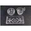 Image 4 : Crystal Cream & Sugar Set with Tray