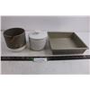 Image 1 : Our Table Simply White Butter Bell, Select Roses Ceramic Pot, Paderno Baking Pan 8" x 8" - All Items
