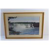 Image 2 : Framed Waterfall Art Print 20'' x 14''