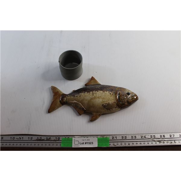 Slinky and Ceramic Wall Hanging Fish Decor