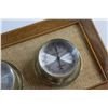 Image 3 : Wooden Spice Rack and 3-Piece Pressure Gauge Thermometer Barometer with Wooden Frame Base