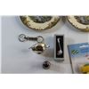 Image 7 : Tea Pot Drip Catchers, Decorative Ceramic Plates & Bowl, Key Chain, Vintage Iron and Misc.