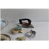 Image 9 : Tea Pot Drip Catchers, Decorative Ceramic Plates & Bowl, Key Chain, Vintage Iron and Misc.
