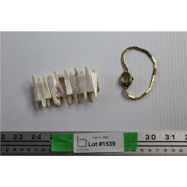 Ladies Bracelet and Vintage Quartz Watch - As Is