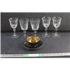 Image 1 : (5) Crystal Goblets and Tea Cup & Saucer