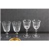 Image 3 : (5) Crystal Goblets and Tea Cup & Saucer