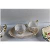 Image 5 : (2) Ceramic Cream & Sugar Sets and Decorative Candy Dish