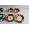 Image 7 : (4) Ceramic Decorative Tea Cups and Saucers