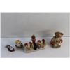 Image 6 : Occupied Japan Porcelain Salt & Pepper Shakers, Ink Bottle and Ornaments