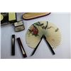 Image 5 : Vintage Make Up Box, Hand Fans and Jewelry Cases