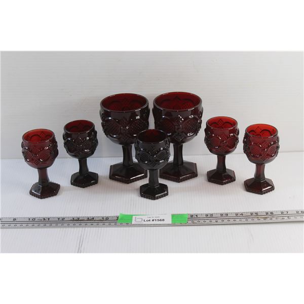 (7) Avon Cape Cod Goblets