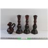 Image 1 : (3) Avon Cape Cod Candle Holders and Oil Pitcher