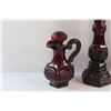 Image 3 : (3) Avon Cape Cod Candle Holders and Oil Pitcher