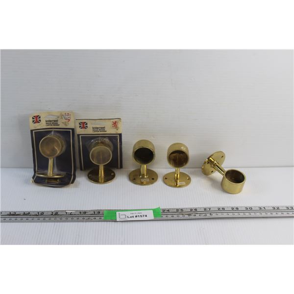 (5) Brass Wall Brackets