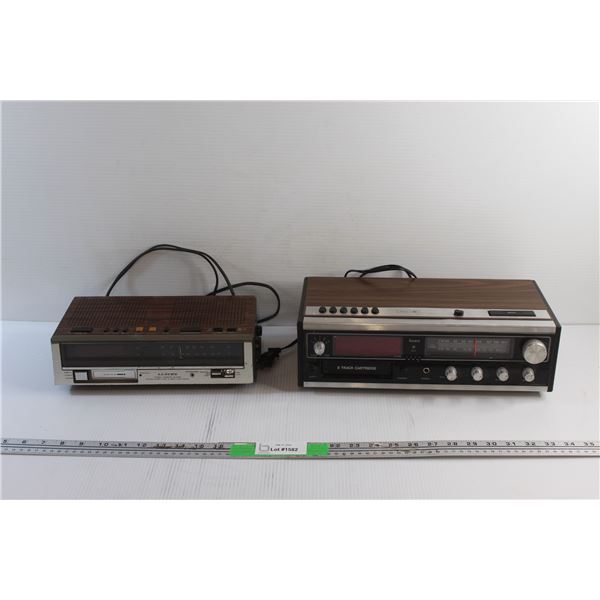 Sears & Lloyd's Stereo Cassette Player/AM/FM Stereo Dual Alarm Clock Radio - Tested