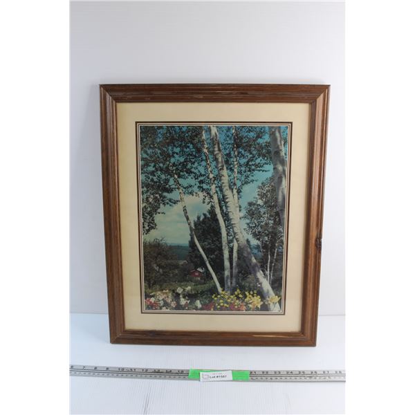 Framed Country Side Art Print 23'' x 18''