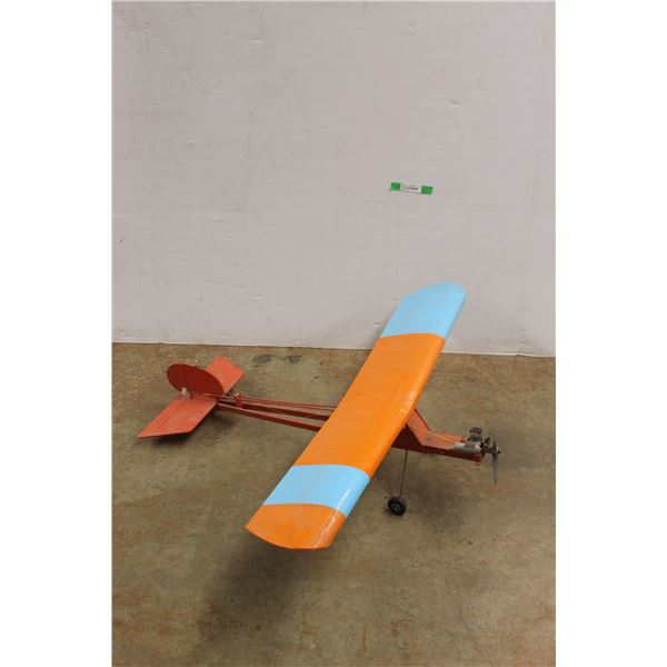 *Vintage Homemade Gas Operated R/C Plane - As Is 40'' x 47'' -  Pick up