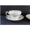 Image 2 : (3) Bone China Ceramic Tea Cups and Saucers