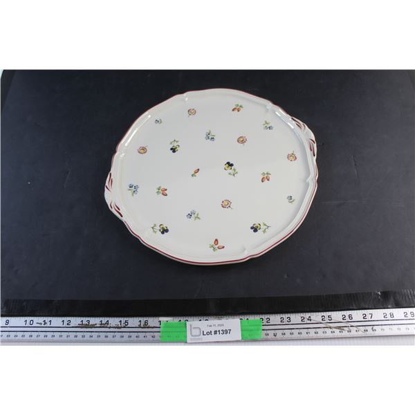 12'' Vitro Porcelain Small Flower Serving Platter