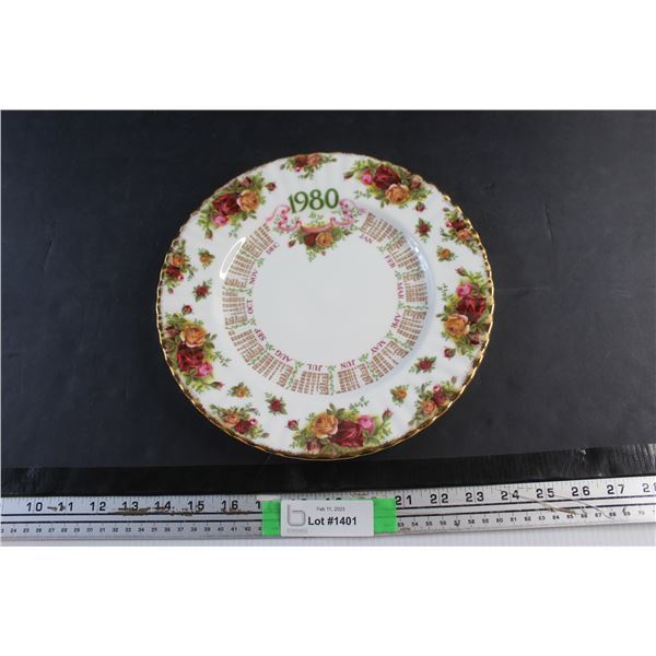 Old Country Roses First Edition Calendar Plate