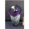 Image 2 : Art Glass Flower Vase and Snowflake Glass Cup