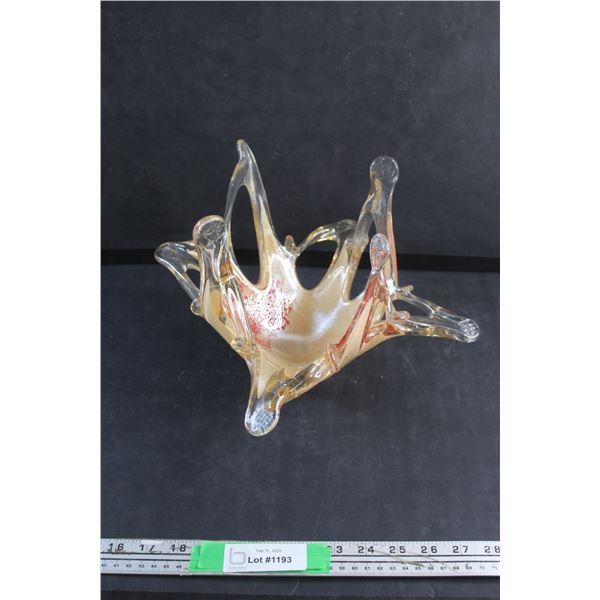 Murano Art Glass Dish - 8" x 13"