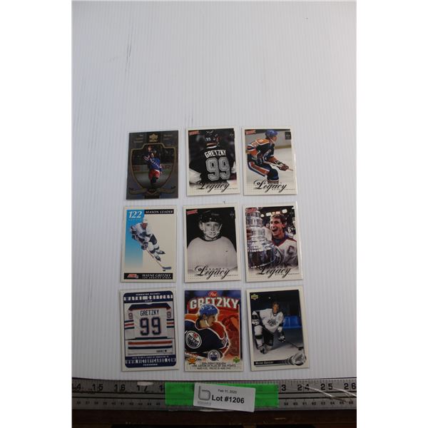 (9) Score 91, Victory & Upper Deck Wayne Gretzky Trading Hockey Cards - Authenticity Not Guaranteed