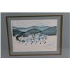 Image 3 : Framed Horse-Drawn Sleigh Art Print 16'' x 14''