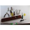 Image 1 : Carpenter's Level, Wire Cutters, Scissors, Screwdrivers and Pliers