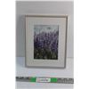 Image 1 : Framed Watercolor Fields of Heather Flower Art Painting 5'' x 7''